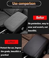 Vista 50 de Great-luck Leather Center Console Cover Armrest Pad,Protector Armrest Box Cover Accessories Keep Your Armrest in a More Comfortable Feeling(black