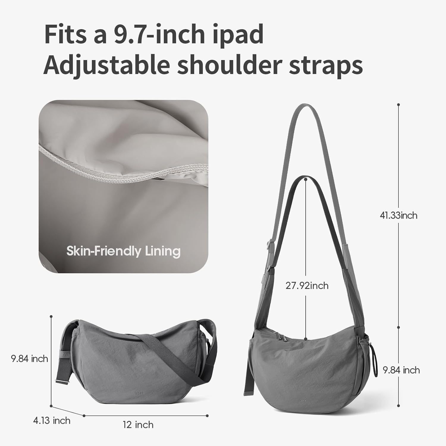 Premium Nylon Crossbody Purse For Women, Anti-Theft Medium Crossbody Bag, Women's Shoulder Handbag Travel Casual Work - Image 5