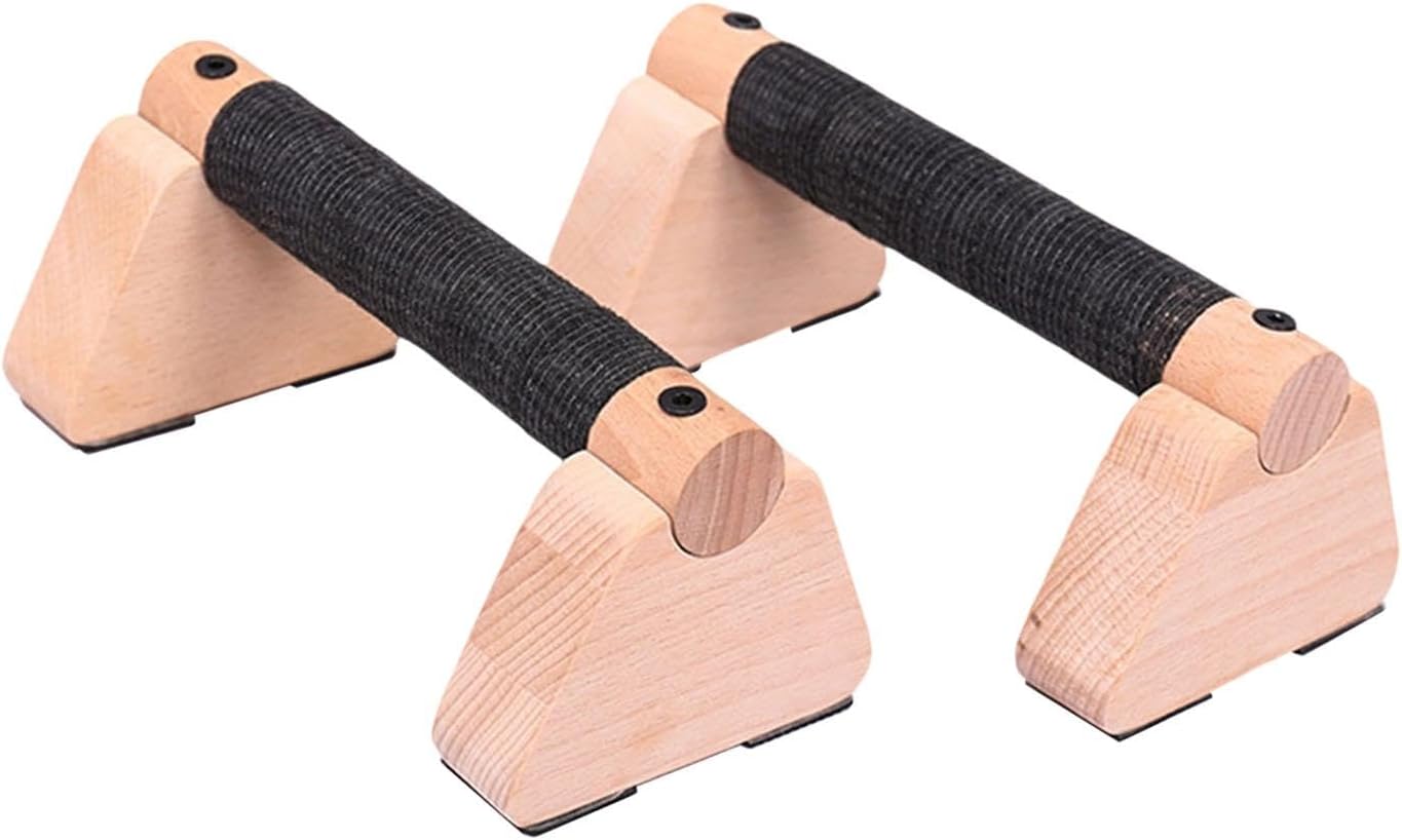 LOVIVER2 Pieces Push up Bar Handles Handstand Strength Training Non Slip Parallettes Exercise Brackets for Home Gym Triceps Men