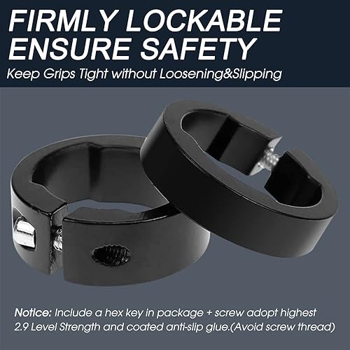 Miniatura 7 de Empuñaduras de bicicleta de montaña, empuñaduras de mango de bicicleta con bloqueo único  Puños de bloqueo para manillar de bicicleta para MTB,