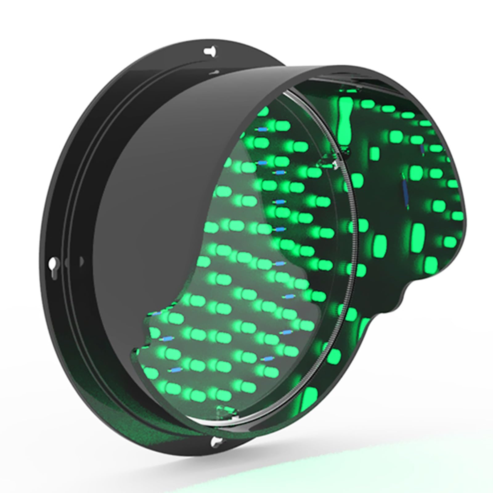 Semaforo a LED, Semaforo Luminoso, Semaforo a Parete, Luce per Banchine di Carico Industriali, per Montaggio Interno ed Esterno, 12-24V(Green,100mm/3.9in)