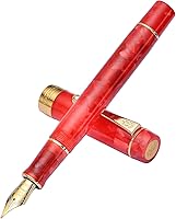 Vista 18 de Jinhao 100 - Pluma estilográfica de estilo clásico en celuloide, instrumento de escritura suave con punta #6, juego de pluma con convertidor