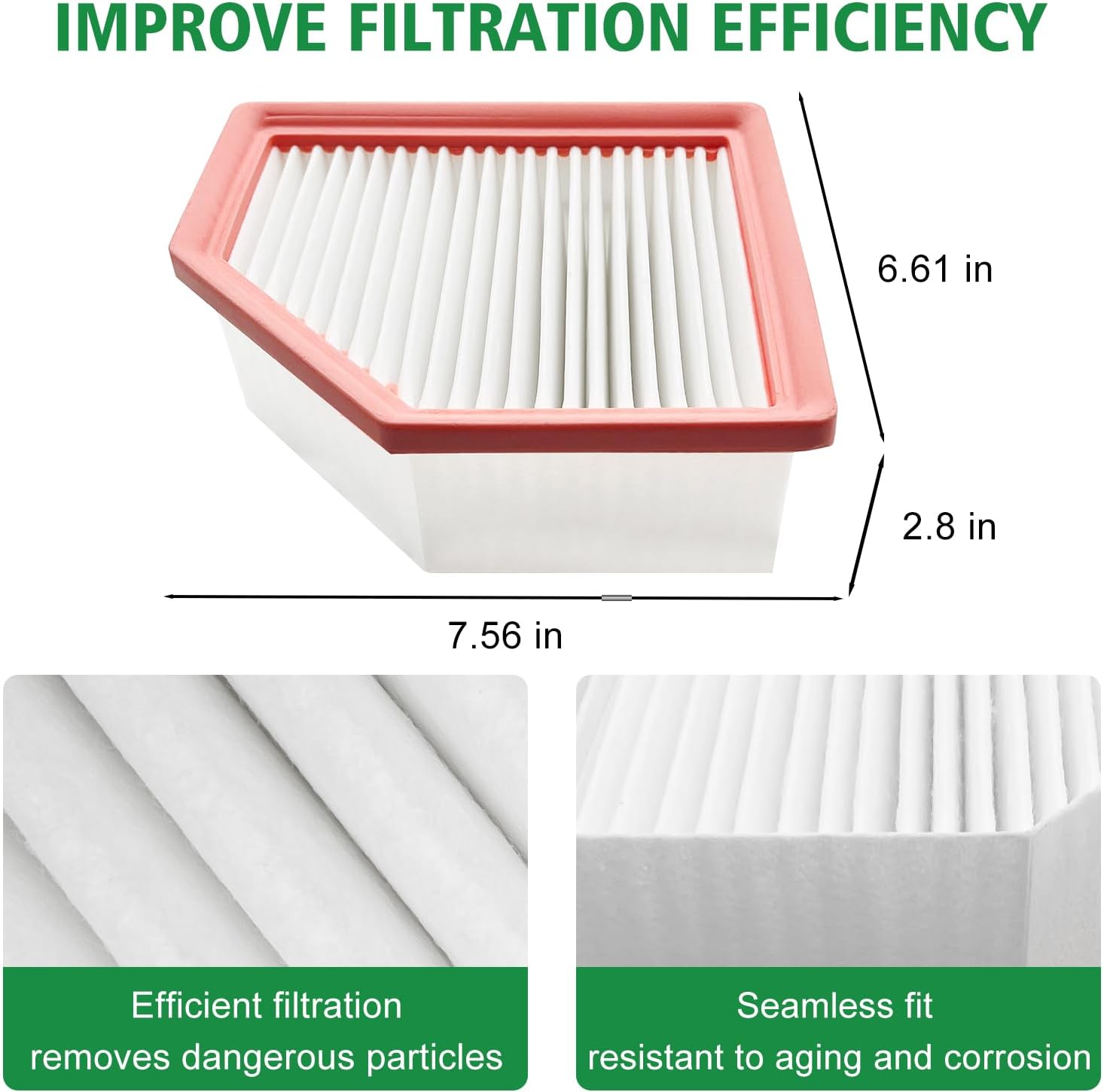 Capume 2PCS Cabin Engine Air Filter Kit JM277 JMRA0A Fits for Rogue 2021 2.5L, Rogue 2022 2023 2024 2025 1.5L, 27277-6RC0A, 16546-6RA0A, CF12252