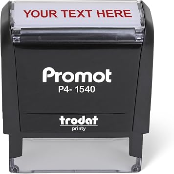 Promot Self-Inking Stamp Small - Personalized Text Name Rubber Stamps
