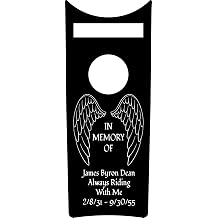 Kustom Cycle Parts Custom Text Memorial Angel Wings Dash Panel Console Insert! Compatible with 2008-2024+ Harley Davidson Road King Dash