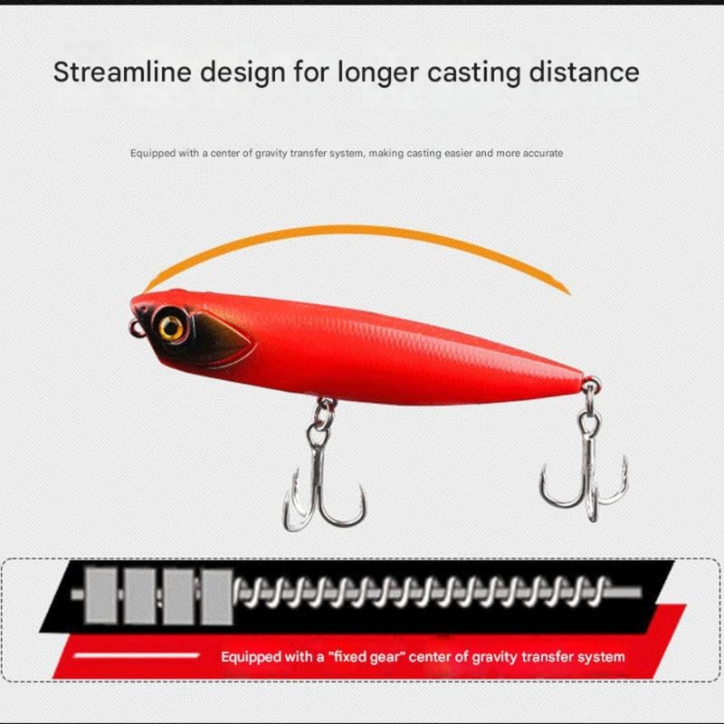 MASTYLE® Flying Floating Pencil Bait for Freshwater Fishing with Streamlined Design and Stable 2