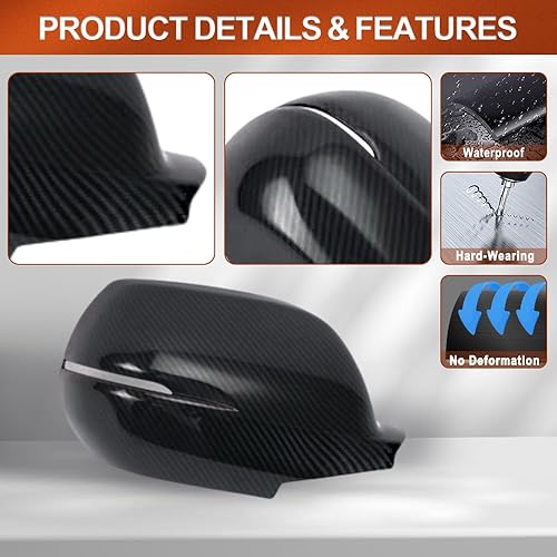 Miniatura 2 de Carcasa para espejo retrovisor, cubierta para espejo retrovisor lateral, tapa de espejo retrovisor exterior, compatible con Honda CRV CR-V 2017-2021