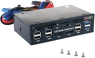 All-in-one Internal Card Reader Dashboard PC Front Panel, USB 3.0 Multi-funtion Hub Card Reader Media Dashboard Front Panel Kit