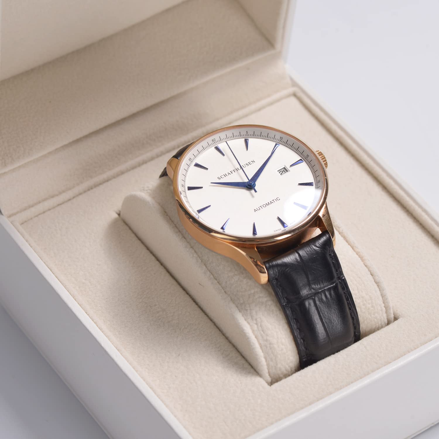 Oirlv Estuche Portátil para Relojes de Gamuza PU Cuero-Caja de Relojes-Organizador Viaje,para Aniversario y Cumpleaños(Blanco)