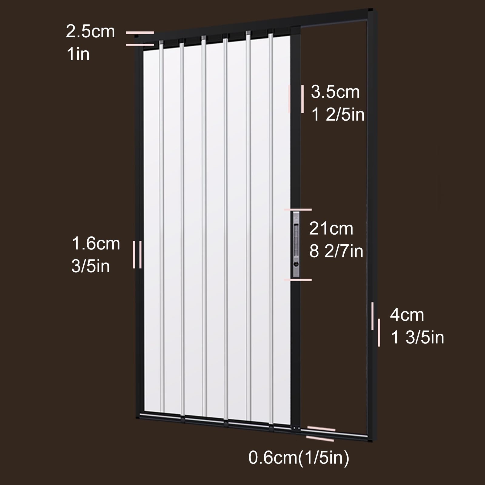 Heavy Du - Puerta plegable de 198 cm de alto con cerradura y llave, puerta de concertina interna para uso doméstico y comercial, gris y blanco, 42x78in / 106,7 x 198 cm