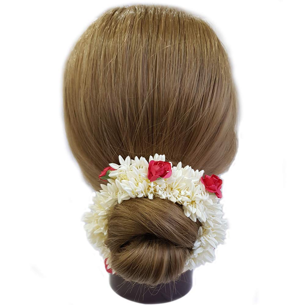 HFH Special Rose and Mogra Scented Gajra Best Hair Accessories Hair Gajra For Functions, Weddings,Party for Women & Girls (Pack of 1)