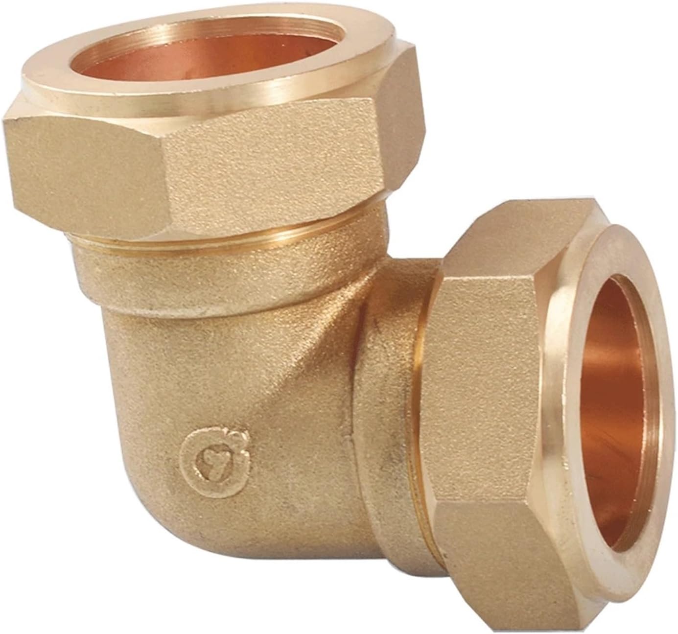 6 8 9.52 10 12 14 15 16 18 20 22 25 28mm Compression Union Tube OD Elbow 90 Degree Brass Pipe Fitting Coupler Air Conditioner(16mm)