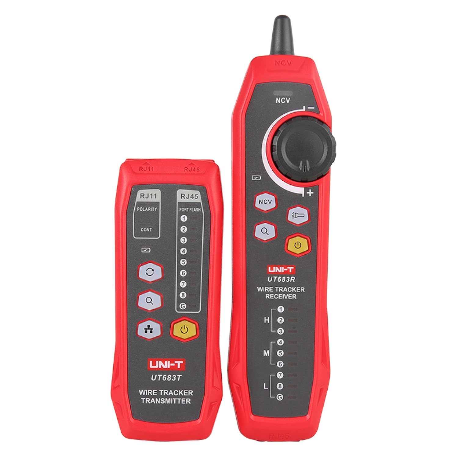 UNI-T UT683KIT Network Cable Tester and Toner with NCV Detection, 3000m Range, RJ11/RJ45 Wire Tracker, Multifunction Cable Analyzer for Ethernet, Telephone Lines, Voltage Detection