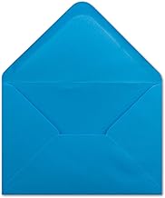 100 DIN C5 Briefumschläge Azurblau - 16,2 x 22,7 cm - 100 g/m² Nassklebung spitze Klappe - aus der Serie COLOURS-4-YOU Glüxx-Agent
