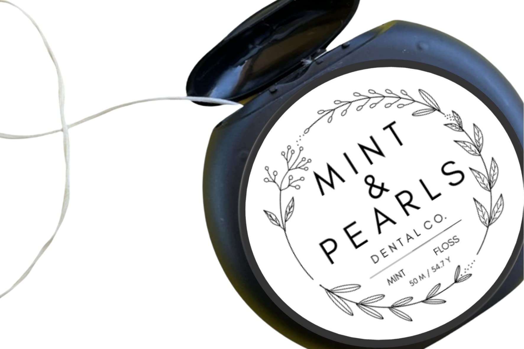 *New & Improved* Mint & Pearls Expanding Floss 4 Pack | with XYLITOL | Expanding Floss FIBERS for Superior Cleaning Friction