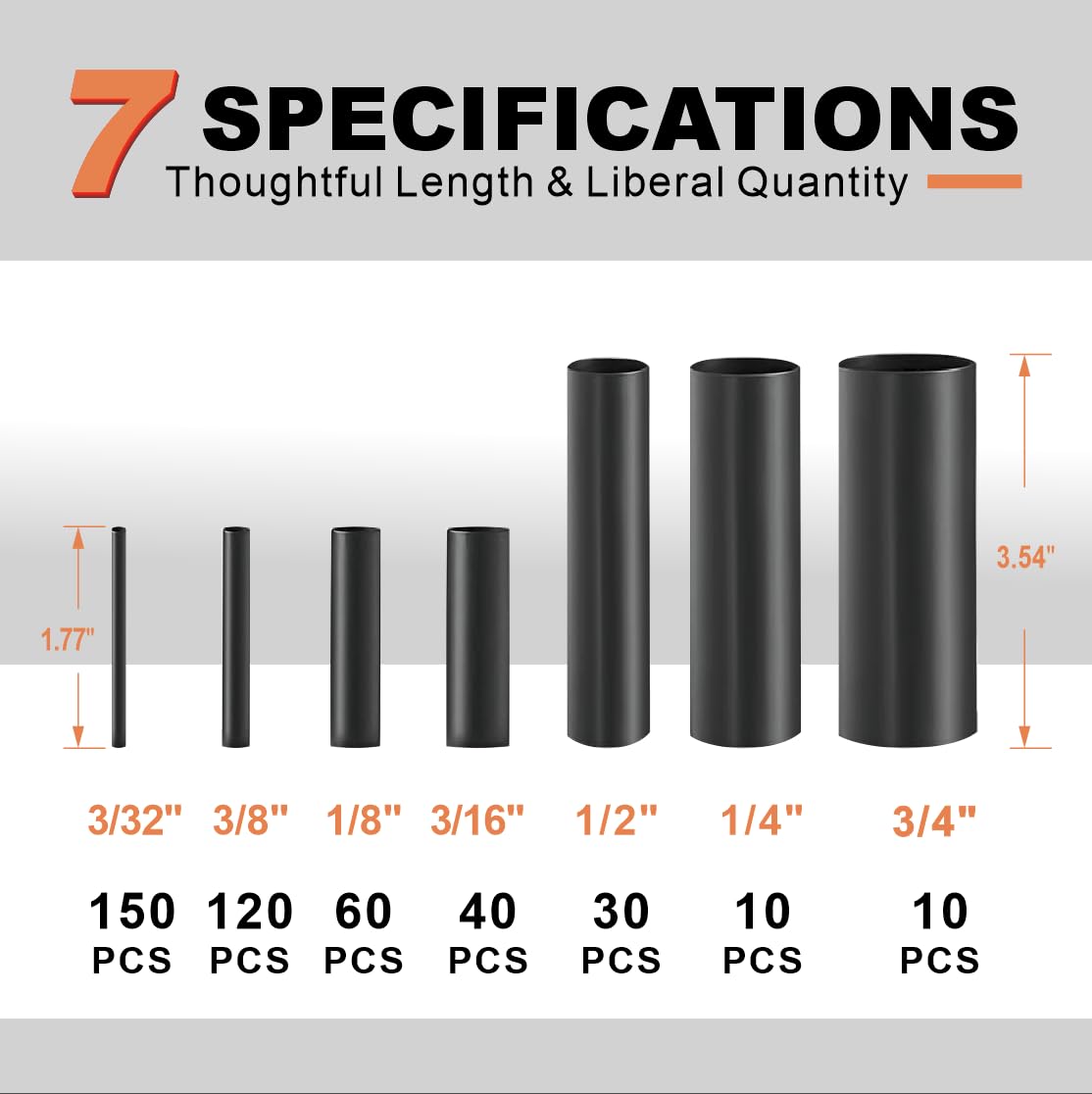 420pcs Heat Shrink Tubing 3:1 Dual Wall image 2