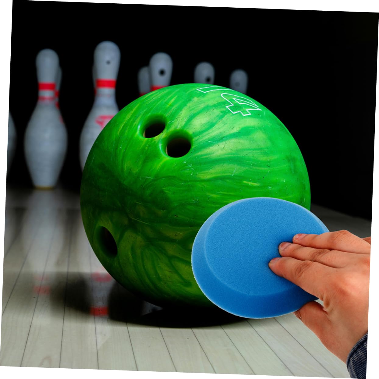 VANZACK 2pcs Bowling Ball Polishing Sponge Cleaning Pad for Bowling Balls Grit Sanding Pads Professional Amateur Bowler Accessories