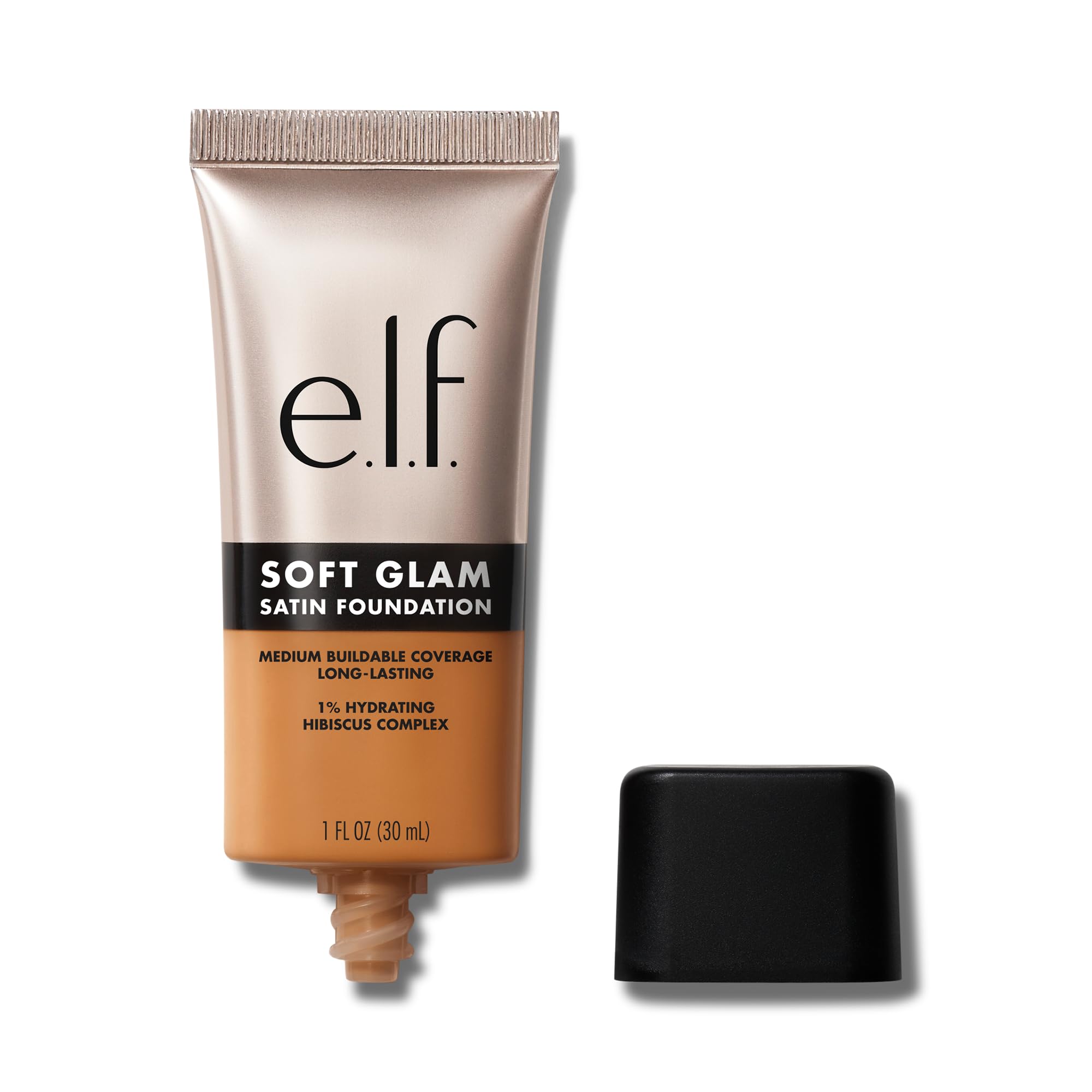 e.l.f. Soft Glam Foundation, Medium Coverage, Long-Lasting & Buildable Foundation For A Smooth, Satin Finish, Vegan & Cruelty-Free, 45 Tan Warm