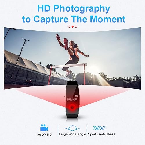 Miniatura 5 de Cámara espía con cámara oculta, 32 GB, portátil, pequeña cámara de niñera, cámara oculta de seguridad, cuerpo de cámara oculta para mascotas, cámara