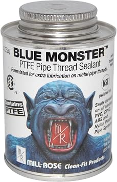 Millrose 76003 Monster Heavy-Duty Industrial Grade with PTFE, 8 Fl. Oz, Blue