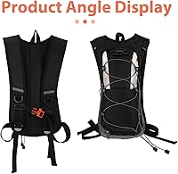 Vista 3 de Mochila compacta de depósito de agua con bolsa de agua de gran capacidad, correas de malla transpirable, múltiples compartimentos