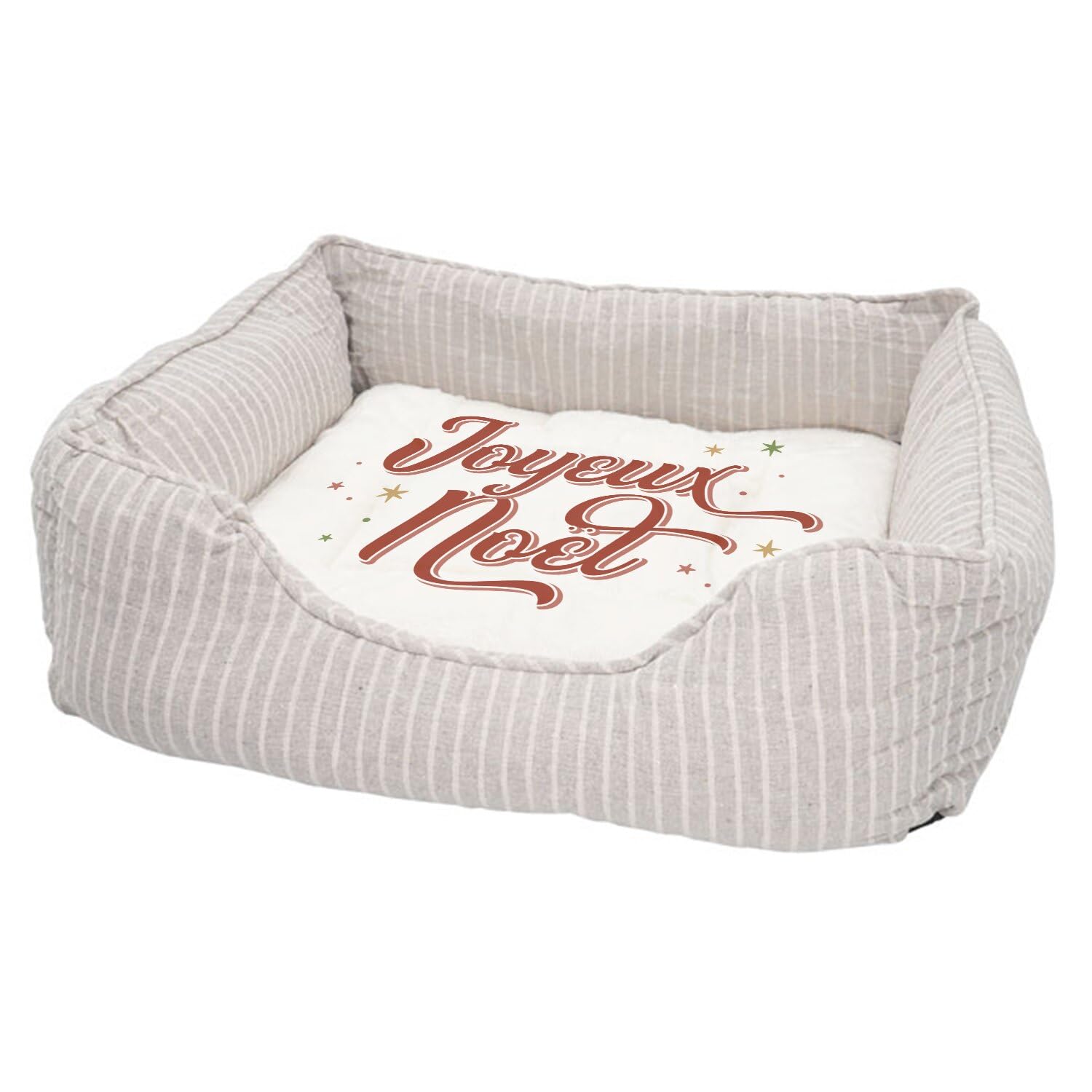 Cadeau Père Noël panier pour chien et chat moelleux d'hiver