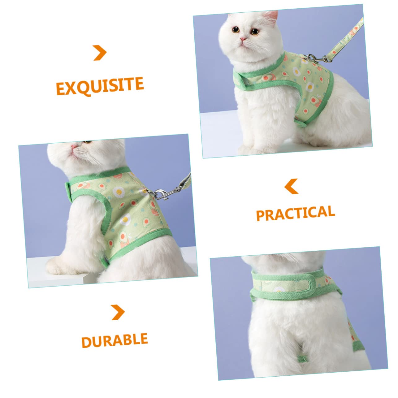 SUPVOX 3 Set Di Guinzaglio Per Gatti Gilet Da Passeggio Per Gatti Accessori Per Per Animali Domestici Imbracatura Da Jogging Per Animali Domestici Gilet Per Cani Stampato