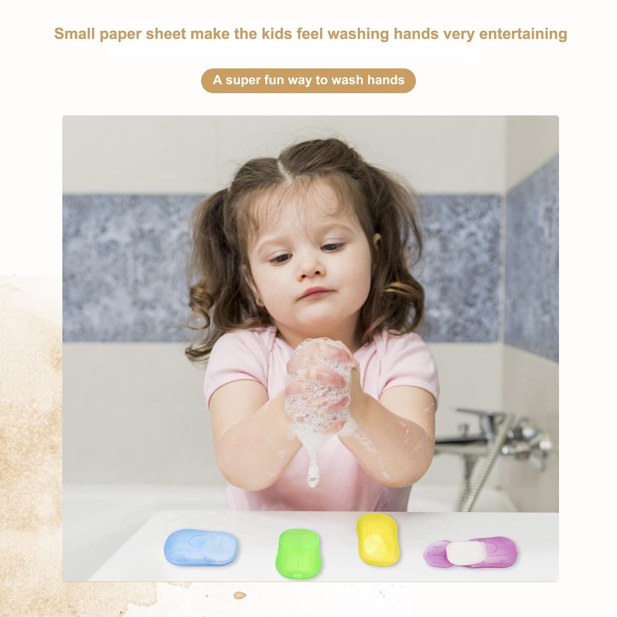 Soap Paper Sheets, 400 Sheets Mini Portable Disposable Travel Soap Boxes