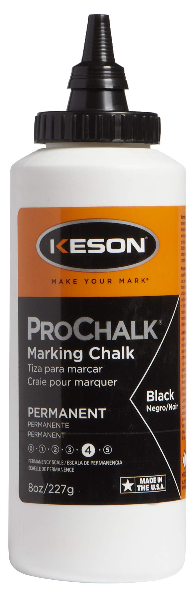 Keson 8GL ProChalk High Visibility Marking Chalk - Level 2 Glo-Lime, 8 Ounce, Made In USA