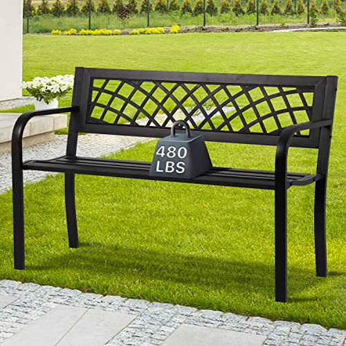 Dkelincs Outdoor Benches Clearance Garden Benches Metal Park Bench for