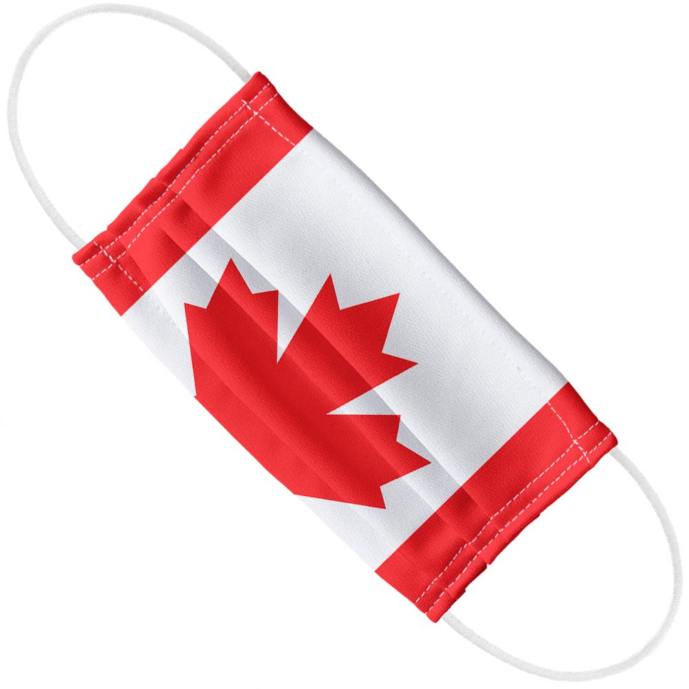 Canadian Flag 1-Ply Reusable Face Mask Covering with Adjustable Nose Wire, Unisex