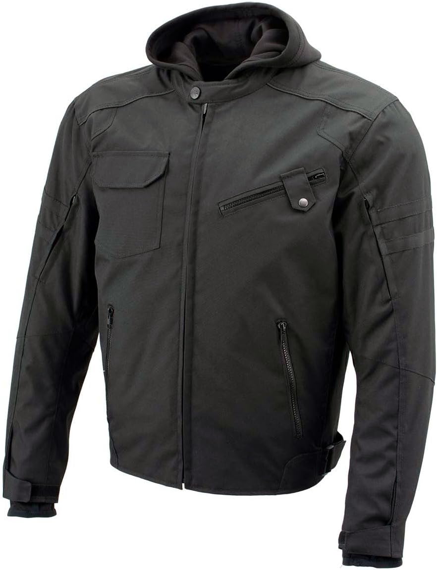 Xelement B91022 Men’s ‘Flight’ Black Textile Jacket with X-Armor and Removable Hoodie Xelement B91022 Men’s ‘Flight’ Black Textile Jacket with X-Armor and Removable Hoodie