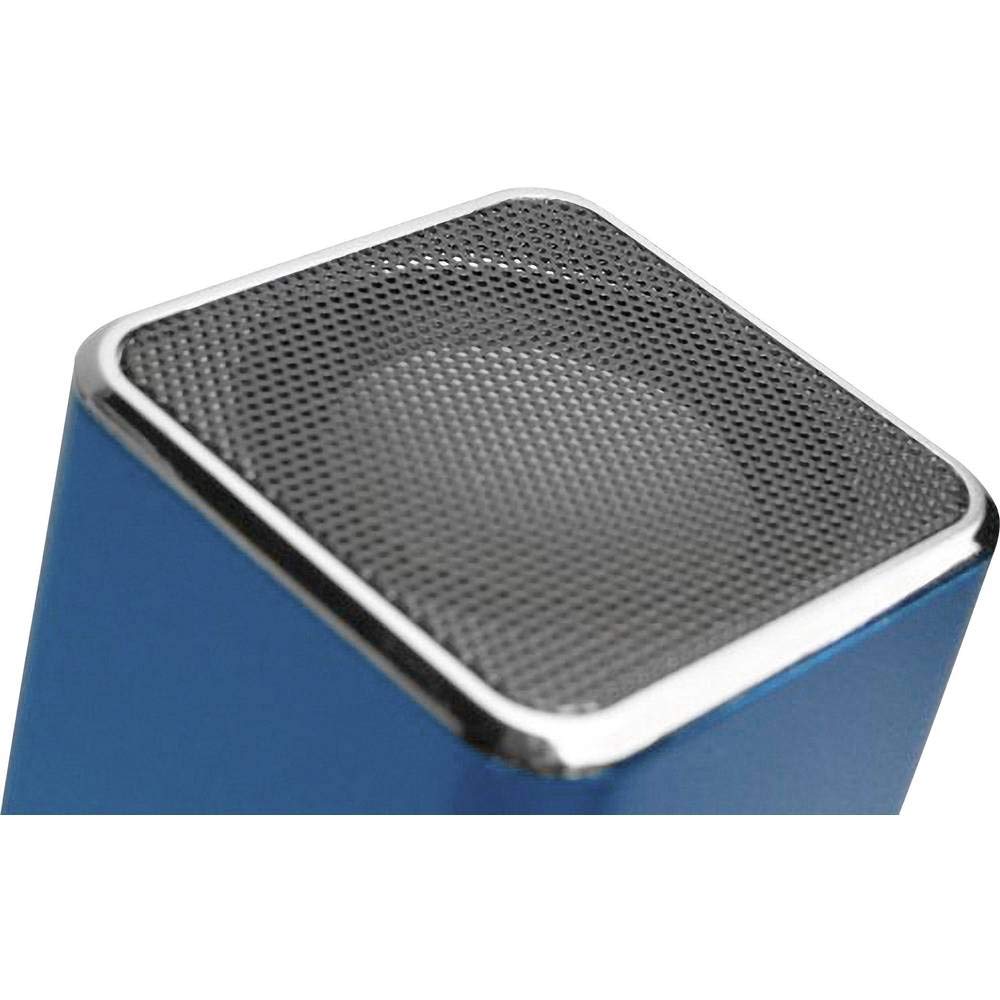 Enceinte portable MusicMan MA Soundstation - Son stéréo - Radio FM, lecteur MP3, USB, AUX / Line-In, prise en charge de la carte MicroSD - Temps de lecture 6 heures - Idéal pour voyager (Bleu)