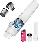 Litheli Aspirateur portatif sans fil, LiteVac Mini Aspirateur portable à vide 10000Pa/6000Pa Double-filtre,0.75LBs, Moteur sans brosse, HEPA Filtre, avec 4Ah Batterie swappable