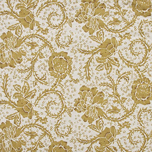 VHC-Brands-Dorset-Farmhouse-Quilted-Bed-Sham-Standard-Floral-Gold-21×27 VHC Brands Dorset Farmhouse Quilted Bed Sham Standard Floral Gold 21×27