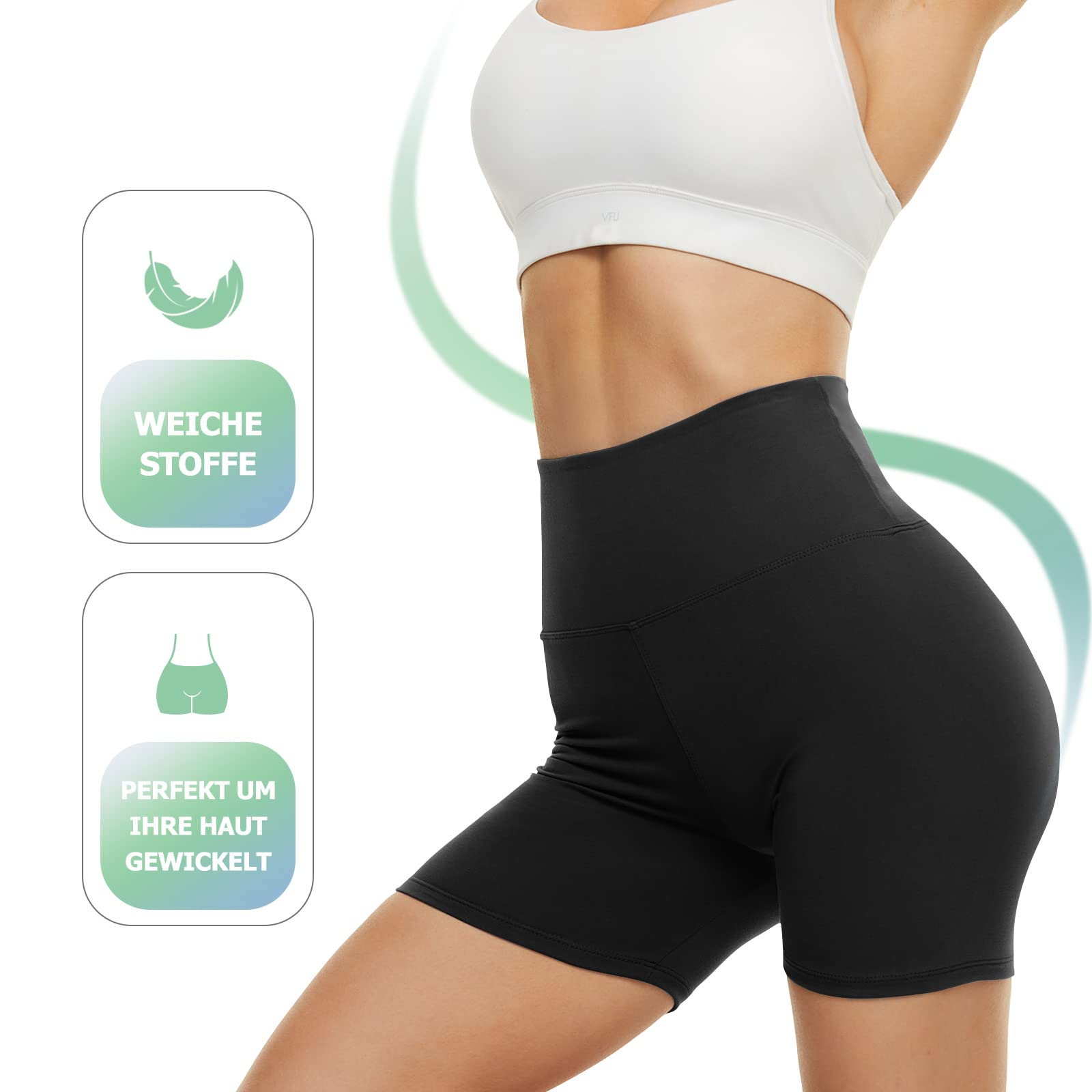 DDOBB Pantalones Cortos Mujer Mallas Cortas Shorts Mujer Pantalon Corto Mujer Leggins Cortos Boxer Anti-silp Debajo de Los Vestidos para Running, Yoga y Ejercicio