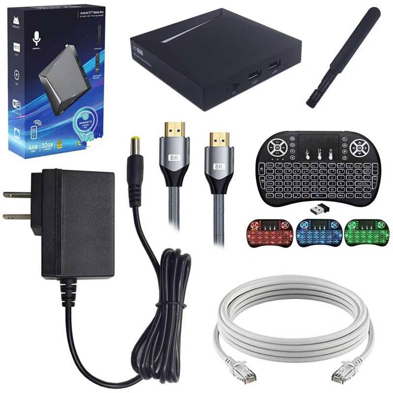 2025 New-est Version V5 USB Data Hub Strea-ming Cable Mini Backlit Keyboard Voice Remote..