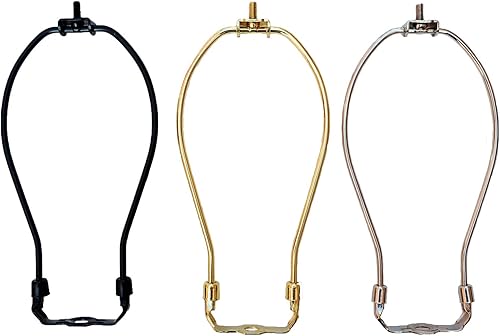 Miniatura 8 de urbanest Heavy Duty Arpa Fitter para Shades de lámpara con sillín, 3colores 6Tamaños, negro