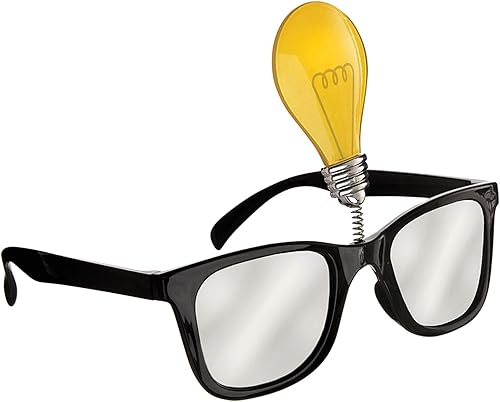 amscan Delightful Black Idea Bombilla Divertida Sombras - Tamaño estándar (1 unidad) - Diseño elegante y destacado, accesorio ligero y duradero -