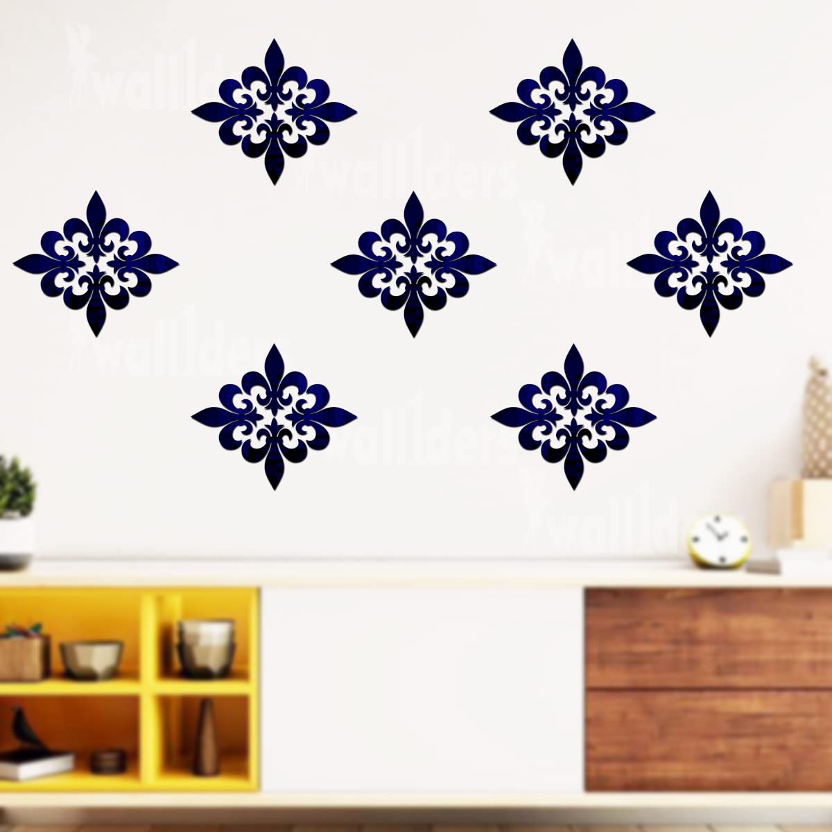 Wall1ders Border Flower 28 Mirror Stickers for Wall, Acrylic Mirror Wall Decor Sticker, Wall Mirror Stickers, Acrylic Stickers, Wall Stickers for Hall Room, Bed Room, Kitchen. (Blue) (B0BSNQWLWX) Amazon Price History, Amazon Price Tracker