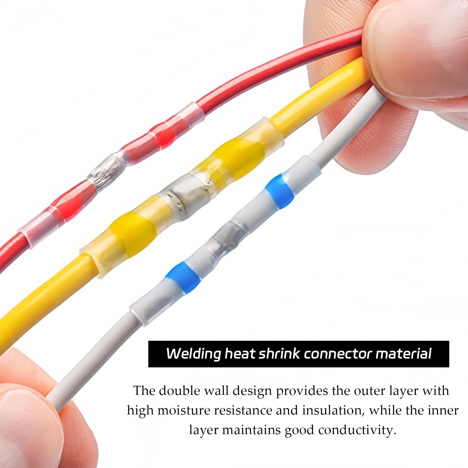 300Pcs Wire connectors, Heat Shrink Connectors, Wire connectors, Heat Shrink Solder Sleeves, Solder Connector Heat Shrink - Image 4