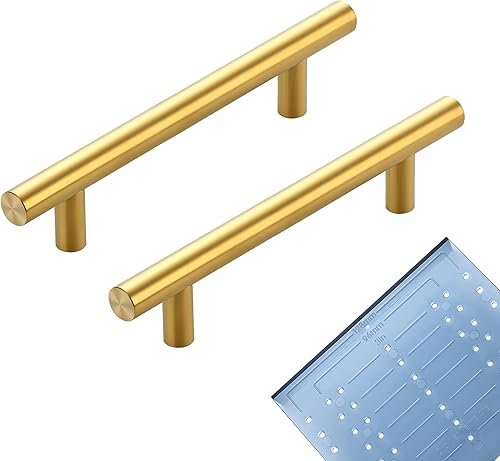 Miniatura 12 de JOY DECOR Paquete de 5 tiradores de gabinete de 5 pulgadas, níquel cepillado, centro de agujeros de 3 pulgadas, manijas de gabinete de cocina