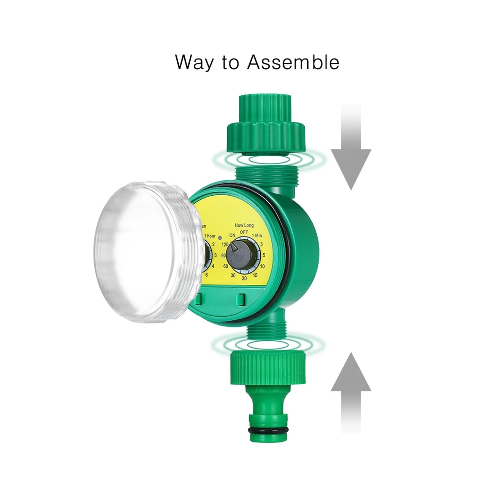 Controller for irrigazione da giardino, irrigatore automatico temporizzato valvola programmabile rubinetto for tubo flessibile timer for irrigazione strumento da giardinaggio agricolo ( Size : US )
