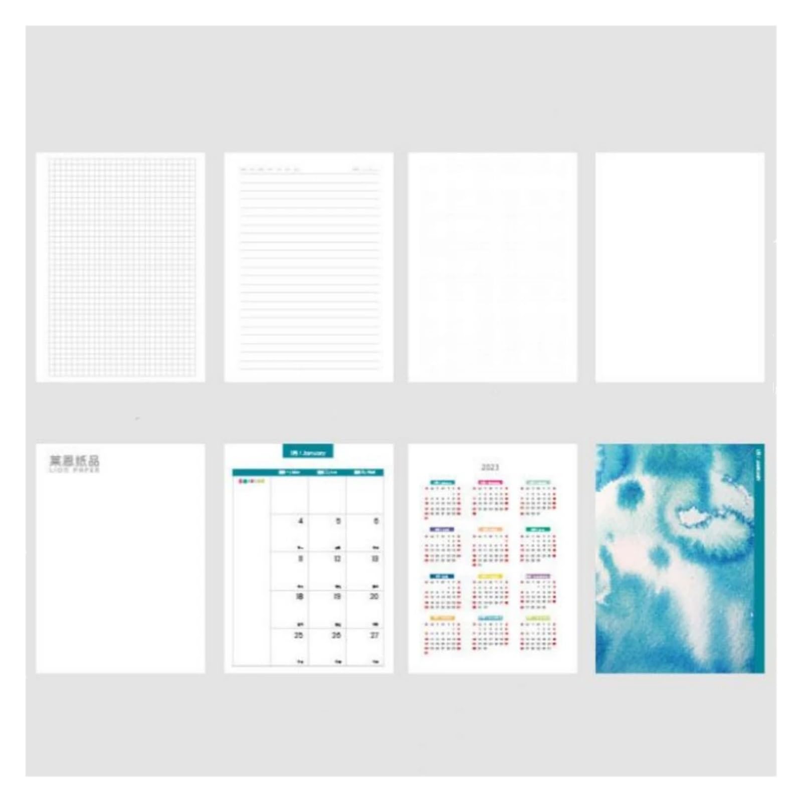 Inspirierendes Notizbuch 2 stücke Dankbarkeit Tagebuch Kreative Schreibwaren Liefert Student Notebook Schule Büro Liefert Journal Reflexion Stanzen Zeitplan Plan(Grey)