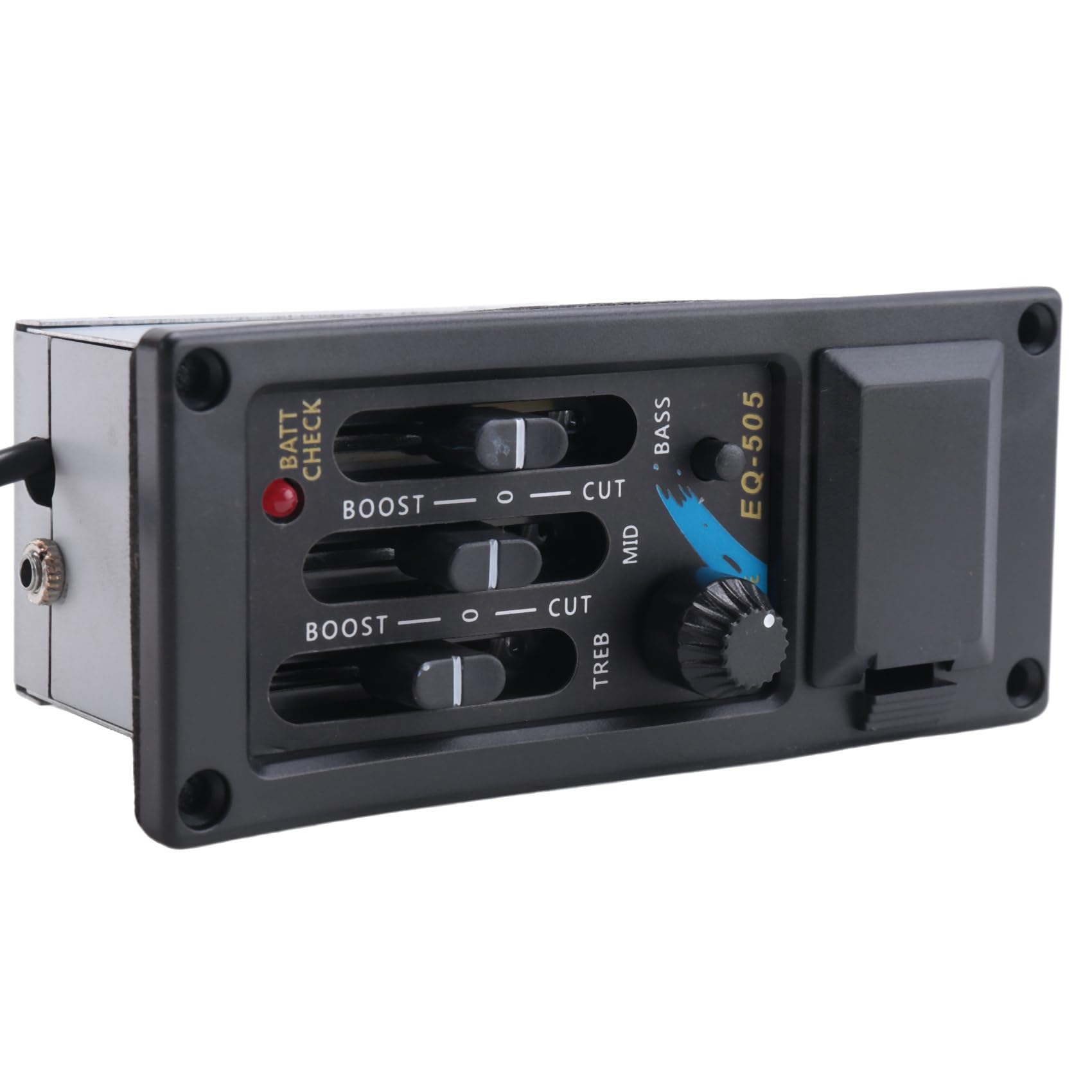 3 x EQ-505 Gitarrensattel-Tonabnehmer, 3 Bänder, EQ-Equalizer, Linkshänder, Akustikgitarre, Vorverstärkersystem, Equalizer, Piezo