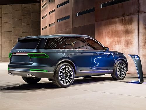 Miniatura 4 de Rtint - Cubiertas de tinte para luz trasera compatibles con Lincoln Aviator 2020-2023, humo opaco