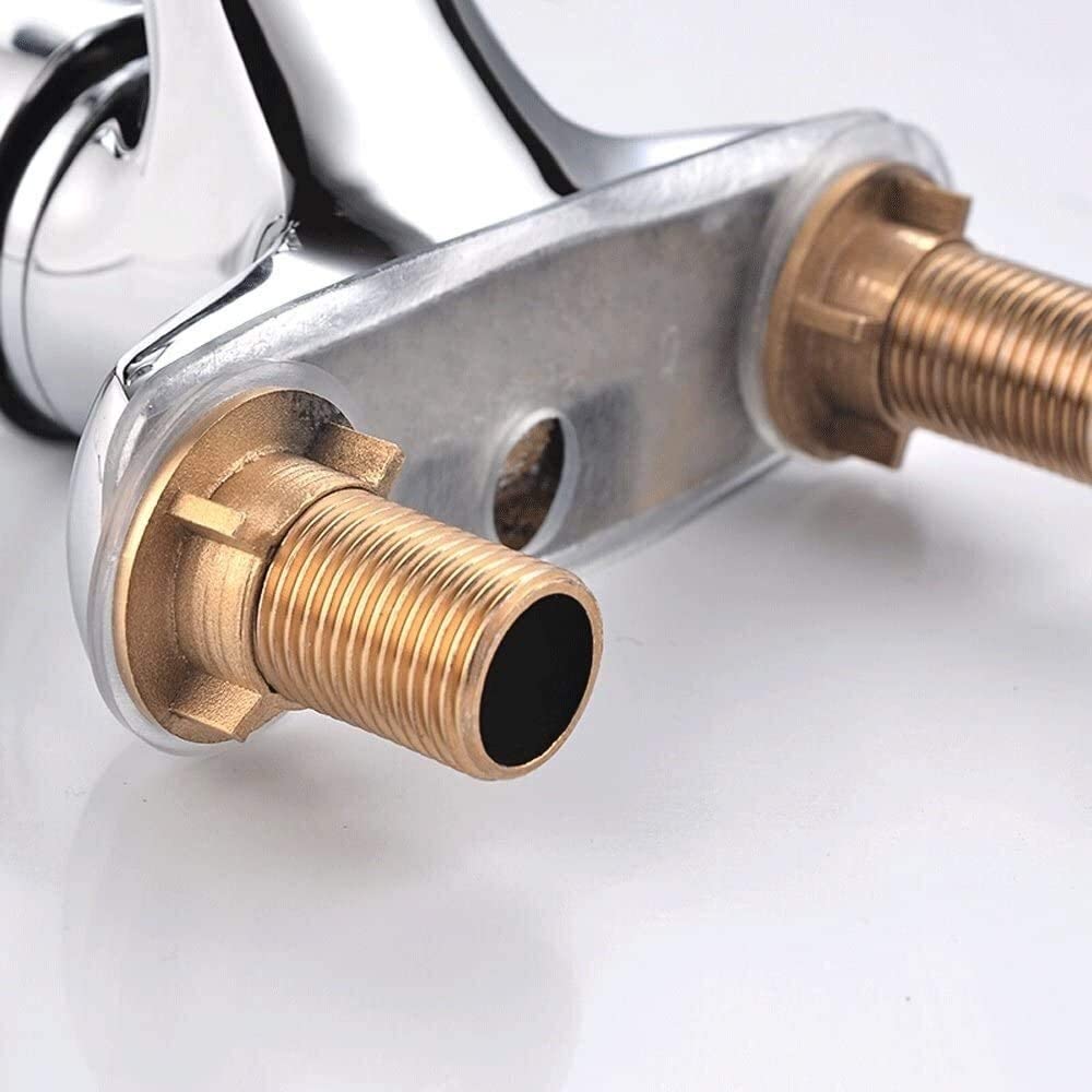 Grifos de Cocina Grifo (Agua) Grifo ； Grifo ； Bibcock Fregadero de baño de latón de Moda Grifo Monomando de Doble manija Grifos de Lavabo de baño frío y Caliente de Cobre Completo Moderno Grifos