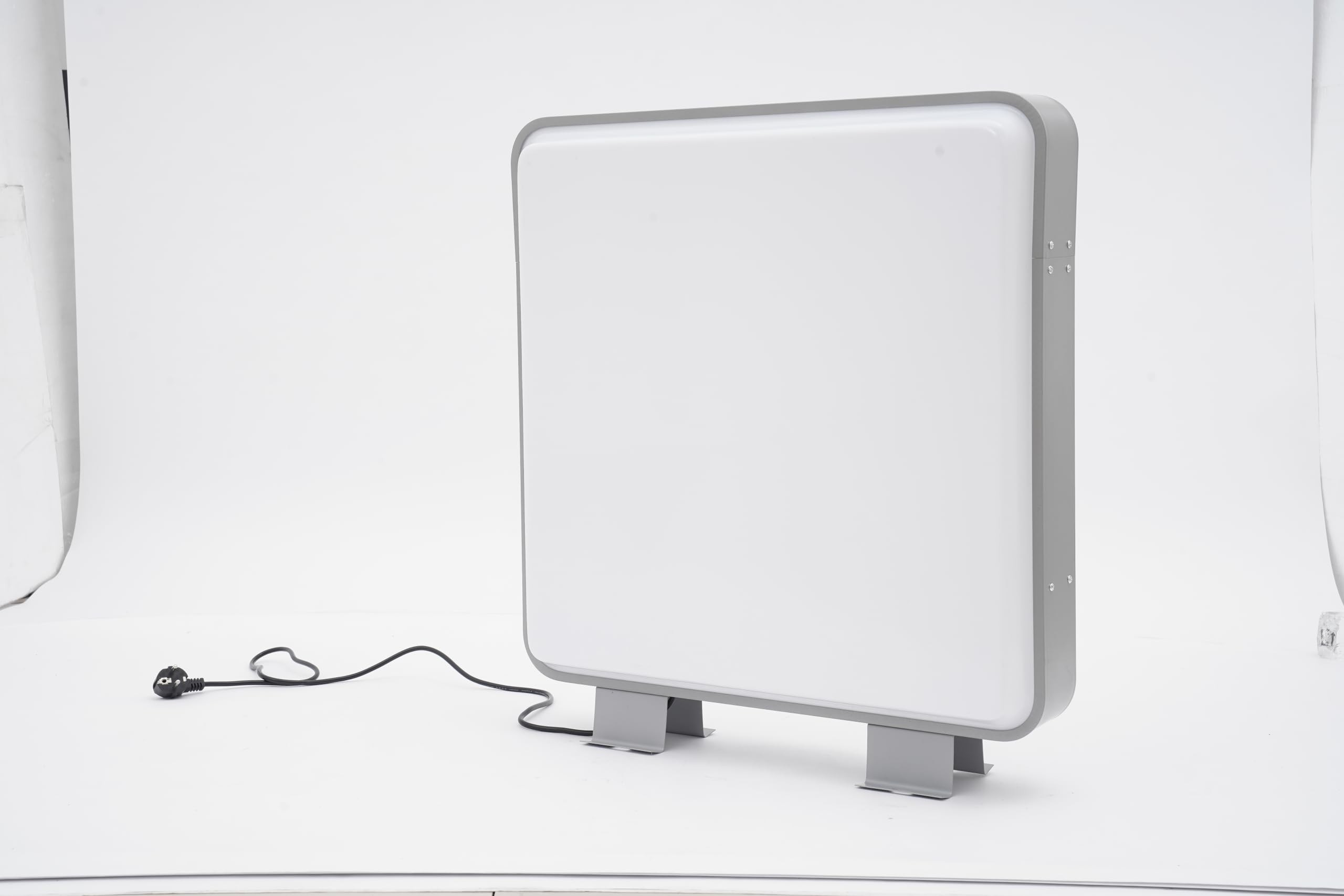 Dwustronne pudełko reklamowe LED, 60 x 60 x 14 cm, 10000 K, montaż ścienny, kwadratowa skrzynka reklamowa do supermarketów, wodoszczelność IP65, do użytku na zewnątrz, 1600 lm