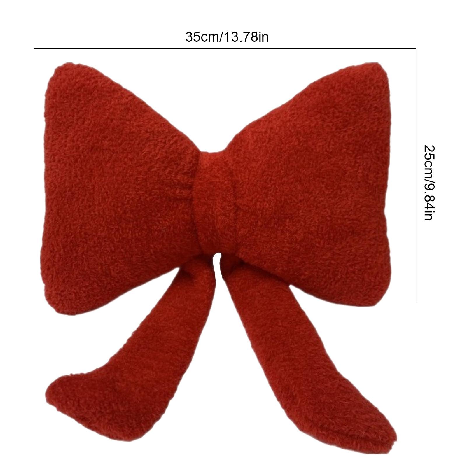 Cuscino rosso a forma di fiocco, in peluche, per San , imbottito