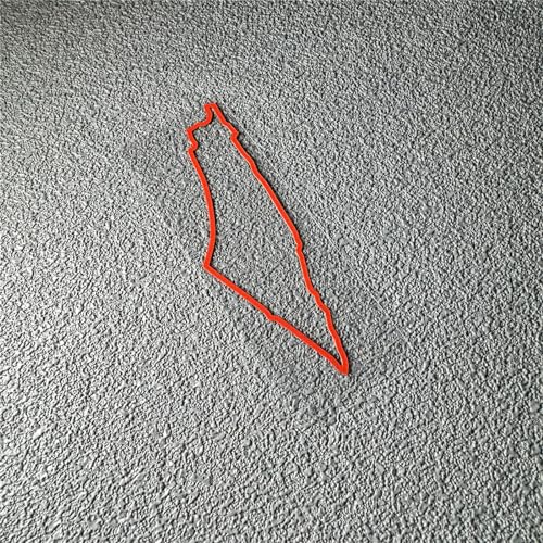Image of Car Styling Vinyl Decals Palestine Palestinian Map Outline Silhouett Tape Auto Door Body Window Stickers 2PCS (Red, 100x35mm)